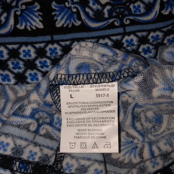 JUST LOVE BLACK AND BLUE FLORAL COTTON DRESS - Picture 5 of 6